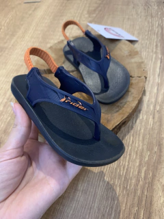 Chinelo de dedo azul e laranja (Rider) - loja online
