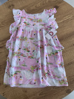 Vestido rosa com babados na lateral - cisnei (Marisol)