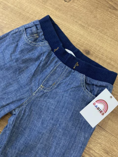 Bermuda Jeans azul claro com coz azul escuro e elastico (Pool Kids) na internet