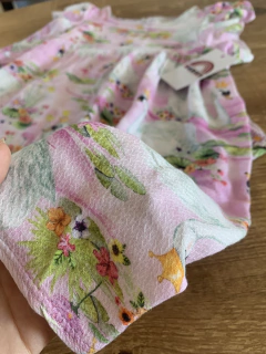 Vestido rosa com babados na lateral - cisnei (Marisol) - loja online