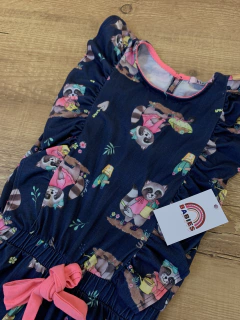 Macacão longo azul marinho - guaxinim (Kukiê) - comprar online