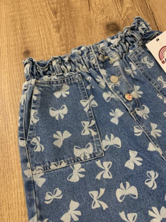 Calça jeans com laços e cóz de elástico (Petit Cherie) na internet