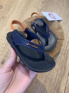 Chinelo de dedo azul e laranja (Rider) na internet