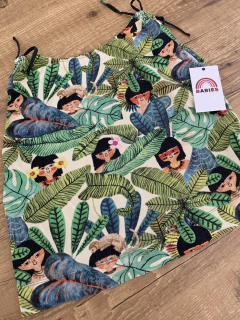 Blusa estampada de folhas e índios (Fabula) na internet