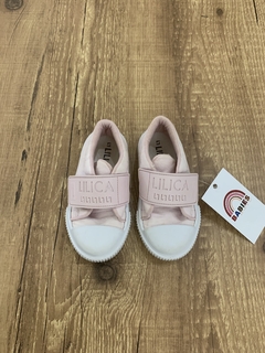 Tenis tecido rosa com velcro emborrachado (Lilica Ripilica) - comprar online