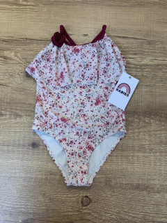 Maiô de banho floral rosa e marsala (Lilica Ripilica)