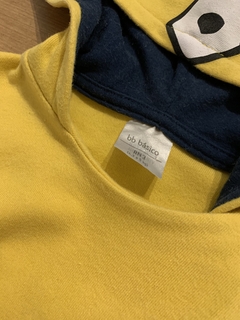 Macacão longo com capuz amarelo - ursinho (BBBasico) na internet