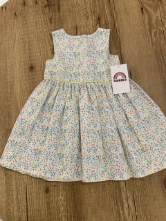 Vestido rodado branco floral colorido (Young Dimension) - comprar online
