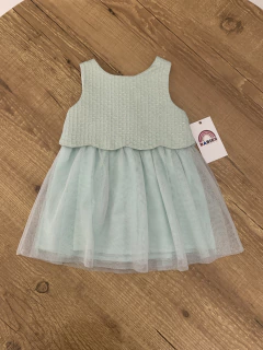 Vestido verde água - saia de tule com glitter e sobreposição de blusinha escamada (Genuine OshKosh ) - comprar online