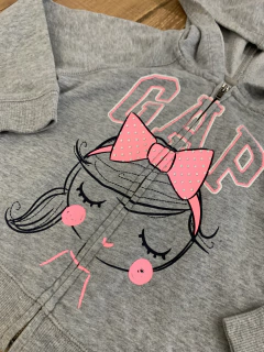 Blusa moletom com capuz cinza menininha (babyGap) na internet