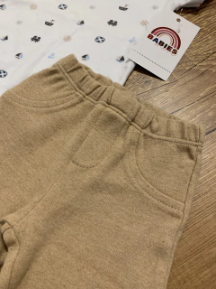 Conjunto body fundo do mar + calça moletom bege (Anjos baby) - loja online