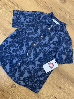 Camisa azul folhas (H&M) - comprar online