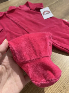 Macacão com pé de veludo rosa pink (Paraíso) - loja online