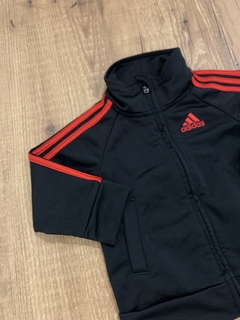 Jaqueta sport preta com listra vermelha (Adidas) na internet