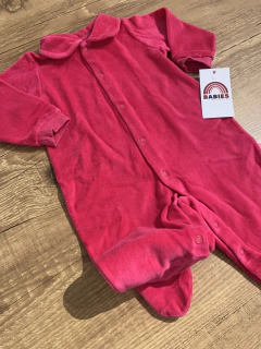 Macacão com pé de veludo rosa pink (Paraíso) - comprar online