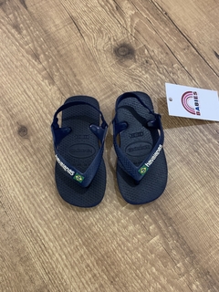 Sandalia de dedo emborrachada azul marinho (Havaianas) - comprar online
