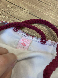 Maiô de banho floral rosa e marsala (Lilica Ripilica) - loja online