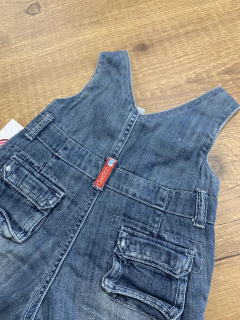 Jardineira jeans azul com bolsinhos (Chicco) - loja online