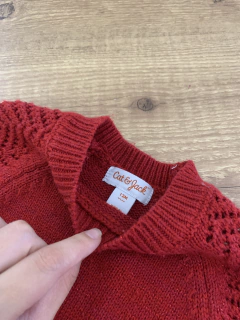 Vestido de tricot manga longa com glitter (Cat & Jack) - Babies Move Brecho