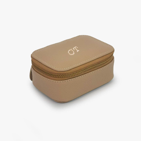 Necessaire Aider - Taupe/Dourado - comprar online