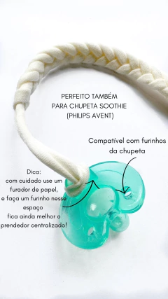 Imagem do Clip/Prendedor de Chupeta - Lichia (Algodão)