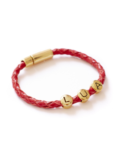 Pulseira de Couro Trançado Mug - Vermelho - comprar online