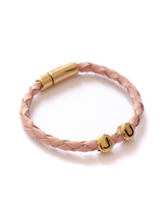 Pulseira de Couro Trançado Mug - Rose - comprar online