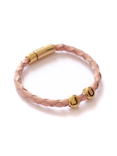 Pulseira de Couro Trançado Mug - Rose - comprar online