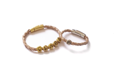 Pulseira de Couro Trançado Mug - Nude - comprar online