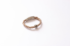 Pulseira de Couro Trançado Mug - Nude - Mug Kids