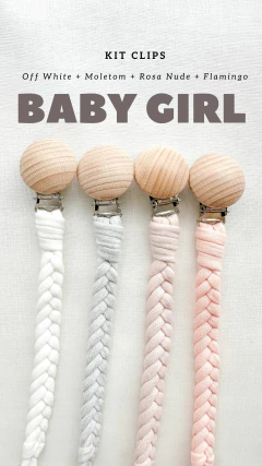 Kit Clip/Prendedor de Chupeta - Baby Girl - comprar online