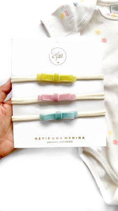 Trio Baby - Veludo Shine - Candy Colors