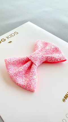 Laço Glitter Joy - Rosa - comprar online