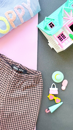 Legging Xadrez Vichy - Rose Quartz - Mug Kids
