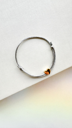 Pulseira Seda - Pingente Coração - comprar online