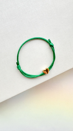 Pulseira Seda - Pingente Coração na internet