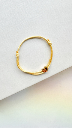 Imagem do Pulseira Seda - Pingente Coração
