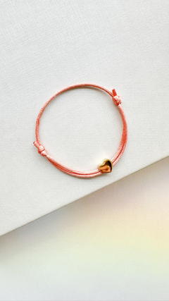 Pulseira Seda - Pingente Coração - loja online