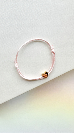 Pulseira Seda - Pingente Coração - Mug Kids