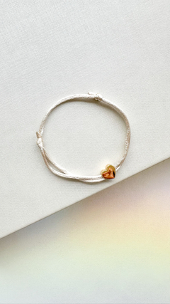 Pulseira Seda - Pingente Coração - comprar online