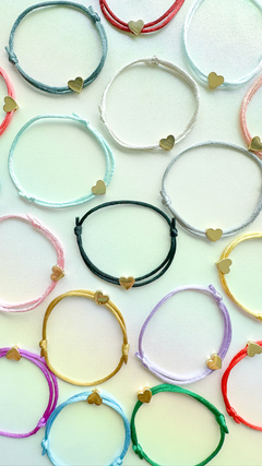 Imagem do Pulseira Seda - Pingente Coração