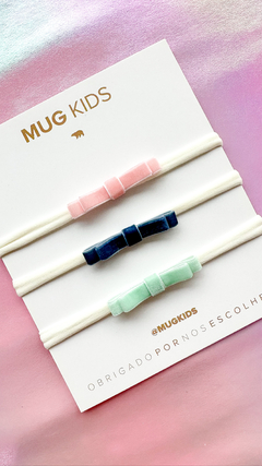 Trio Baby Veludo - Rose/Marinho/Menta - comprar online