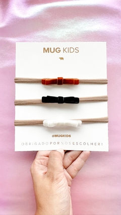 Trio Baby Veludo - Caramelo/Preto/Branco - Mug Kids