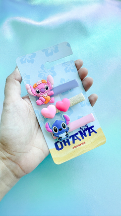 Trio Hair Slide - Stitch Love - comprar online