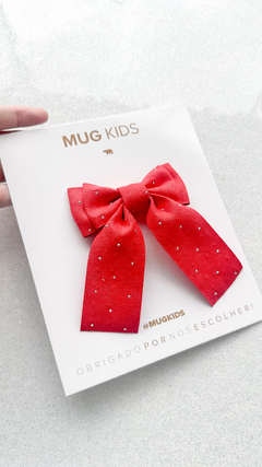 Laço Milão - Pedraria/Vermelho Morango - comprar online