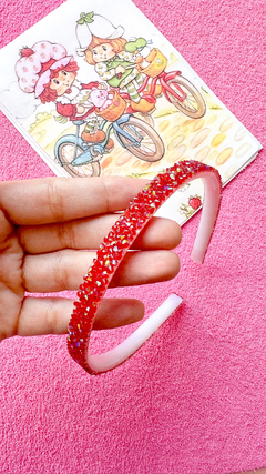 Tiara Cristal - Vermelho Morango