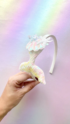 Tiara Cauda da Sereia - Branco
