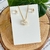Conjunto Colar e Brinco Gota Cristal Zircônia Banhado a Ouro
