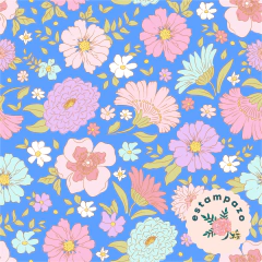 CORDURA FLORES LILA AZUL (50cm)