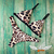 Top de Biquíni Triângulo Fixo - Animal Print LEOPARDO - ASA Morena • Moda Praia • Top Concha Sereia • O Original • Mais Lindo do Brasil •